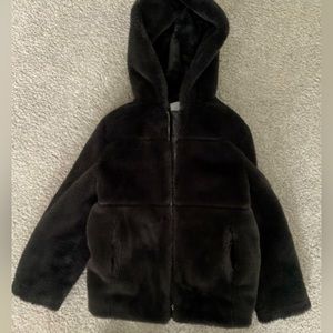 Zara girls size 10 faux fur zip up jacket